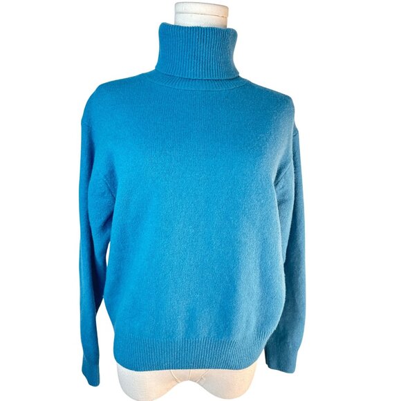Uniqlo Size S Womens Blue Wool & Cashmere Turtleneck Sweater - Picture 1 of 10